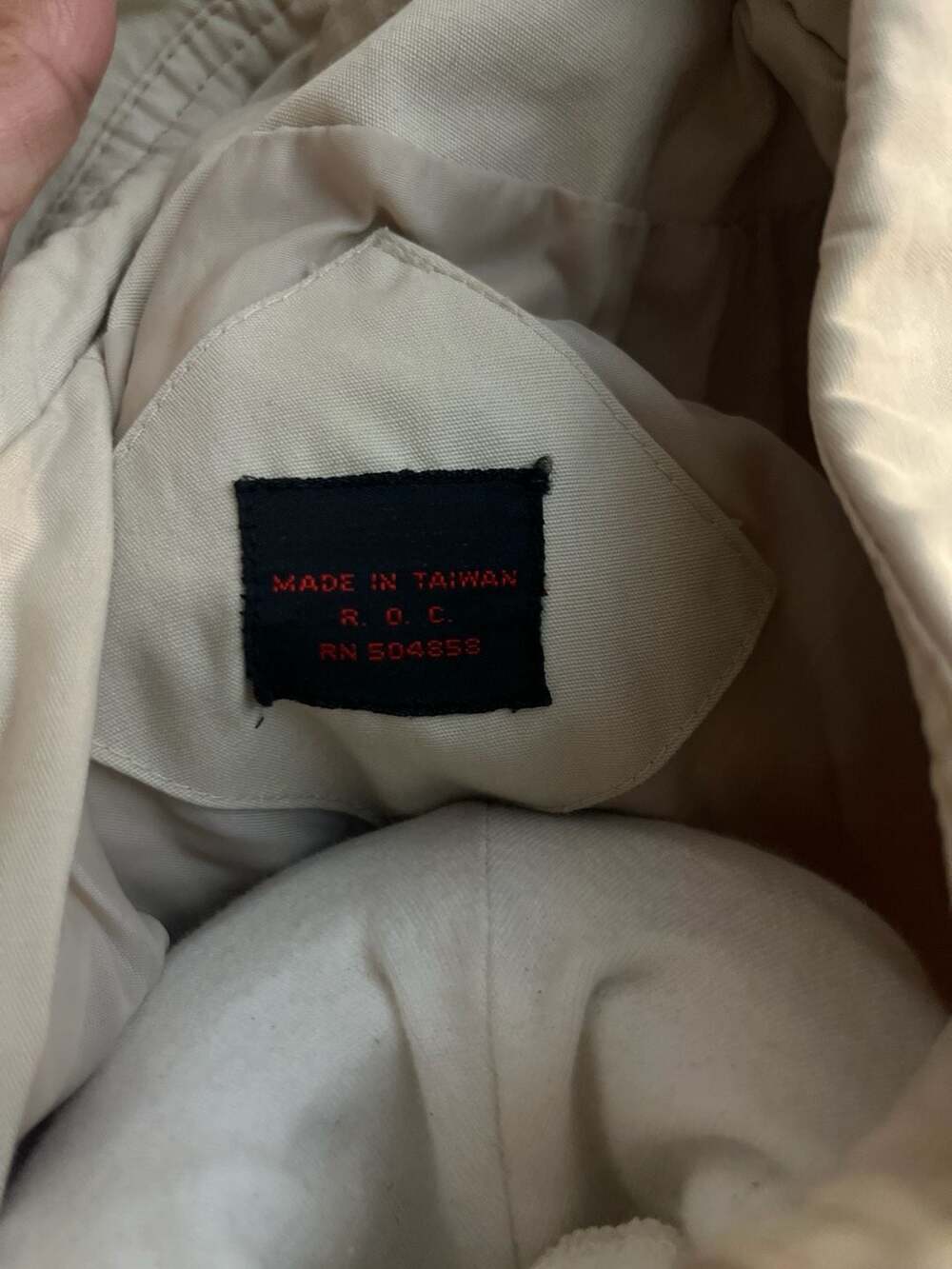 Vintage Harvé Benard Tan Cotton Blend Trench Coat Made in Taiwan